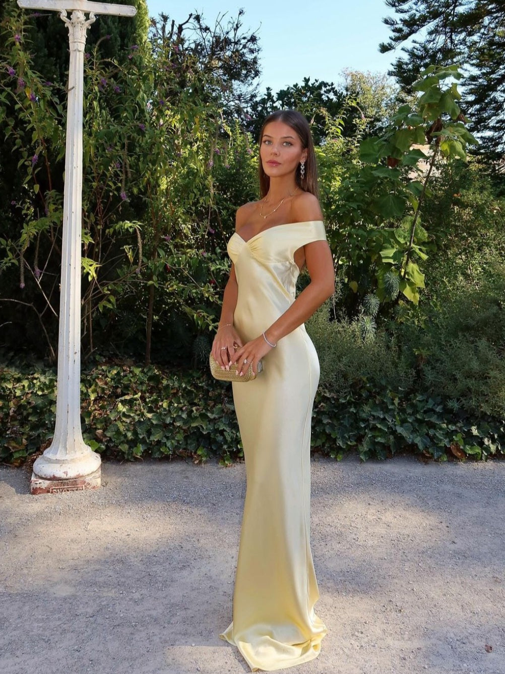 Lunivé | Satin Backless Maxi Dress