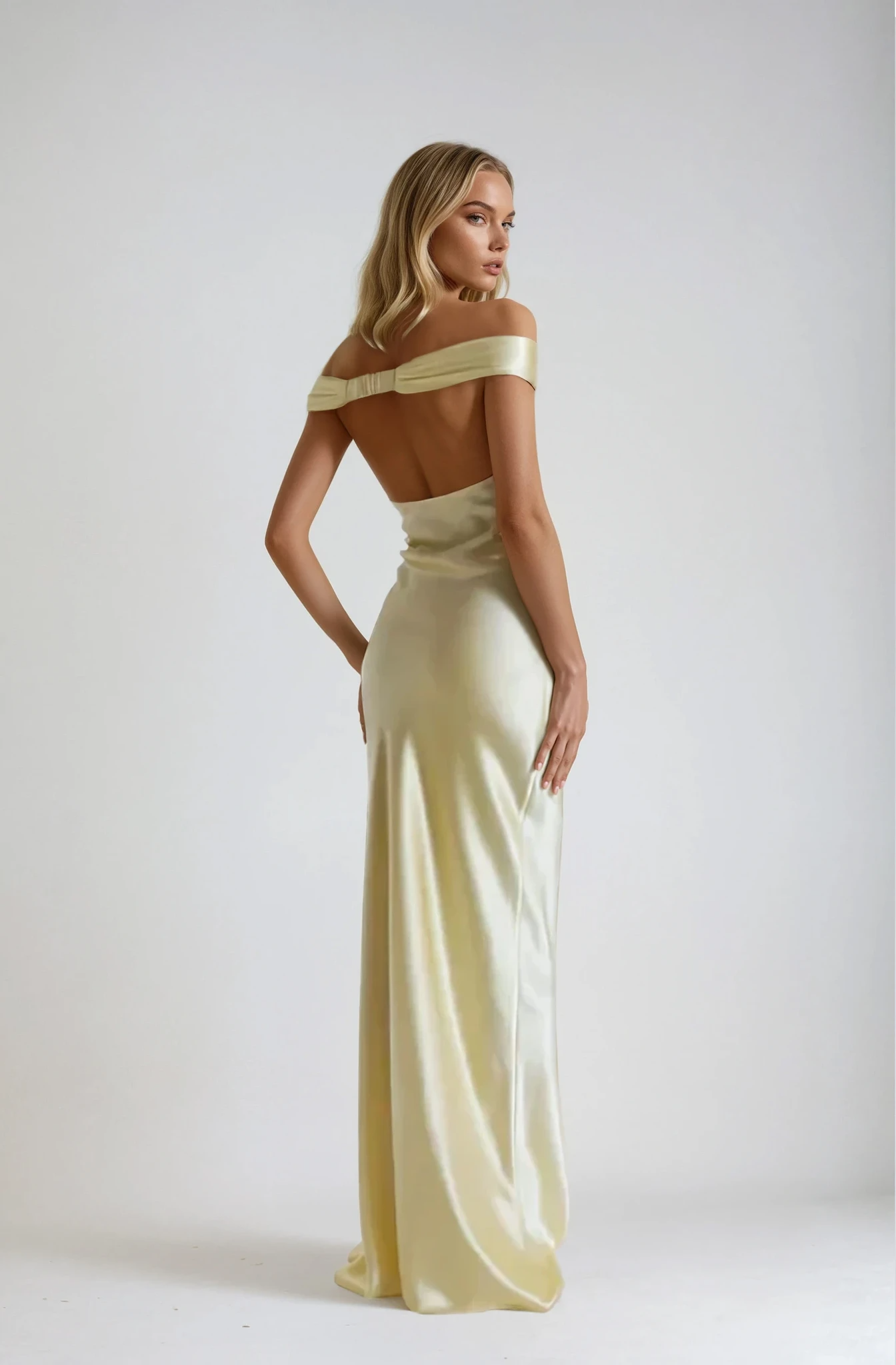 Lunivé | Satin Backless Maxi Dress