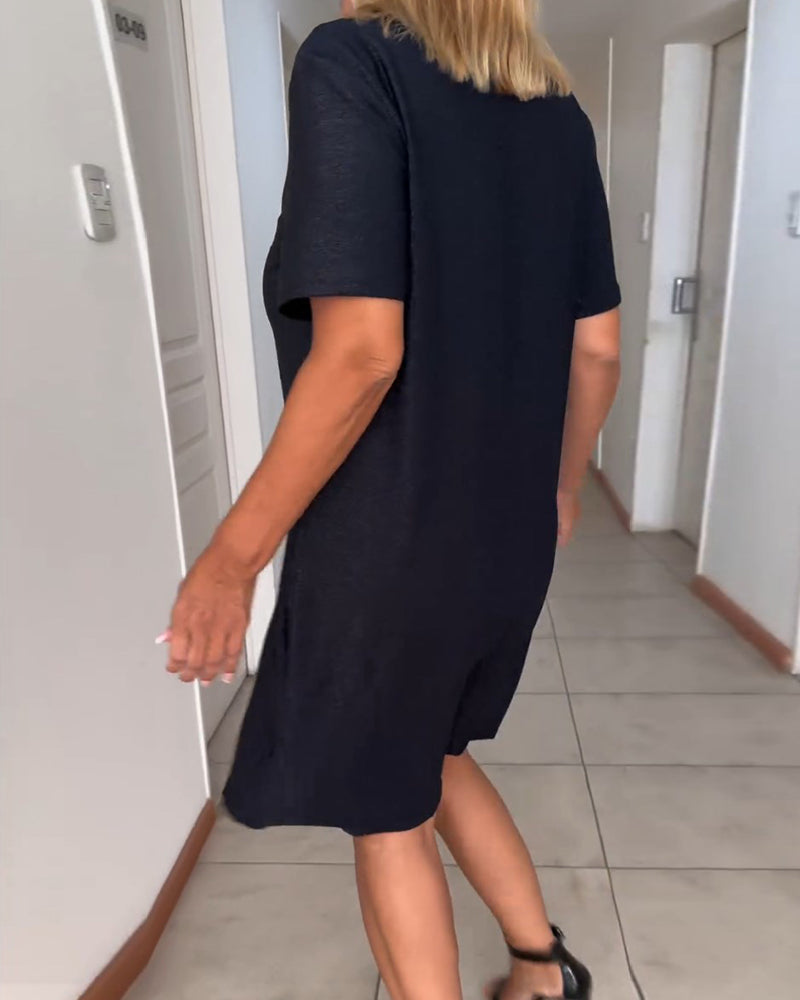 Talia | Dress with twisted V-neckline