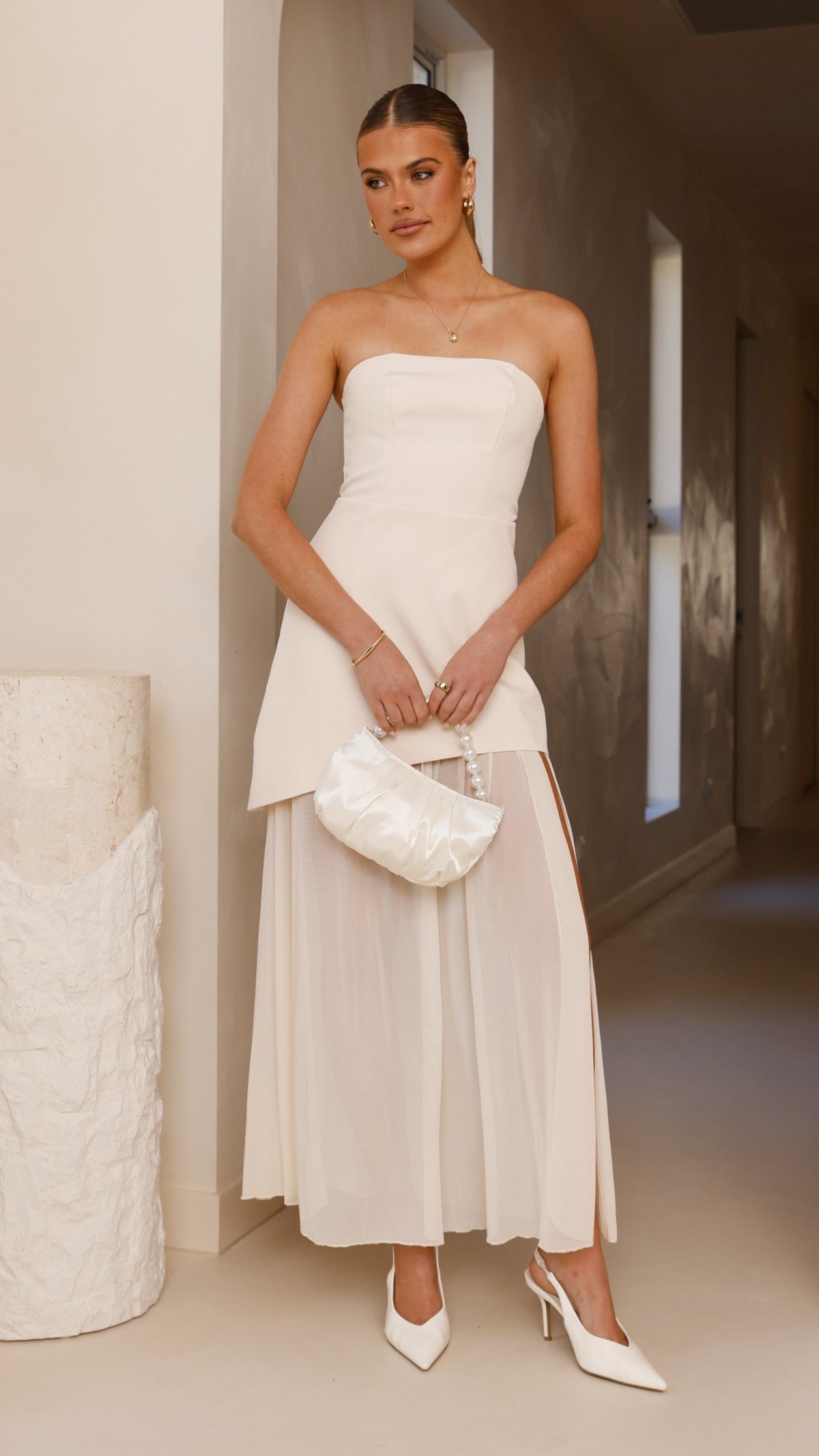 Lunivé | Fenella Vestito Maxi Asimmetrico