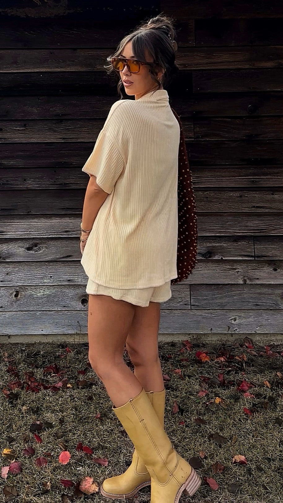 Lunivé | Eden Knit Top and Shorts Set