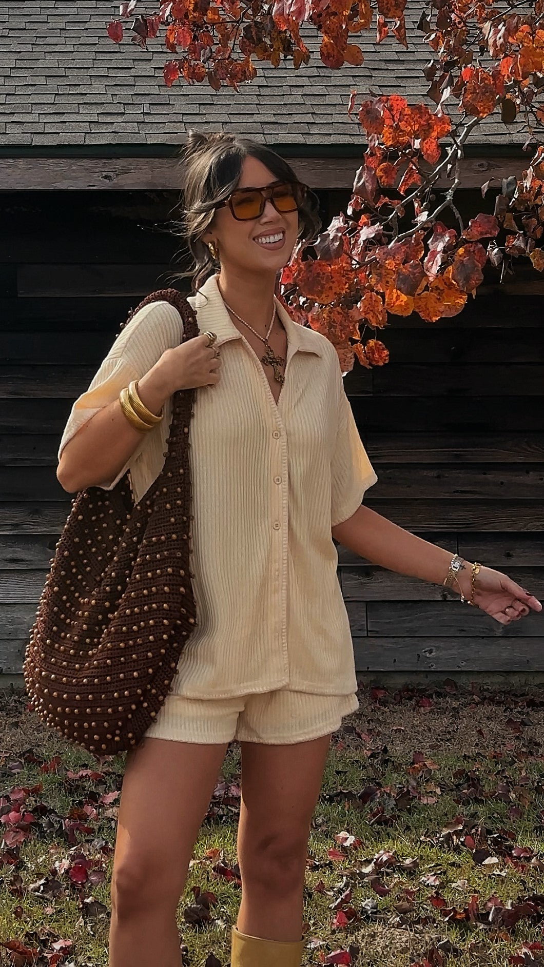 Lunivé | Eden Knit Top and Shorts Set