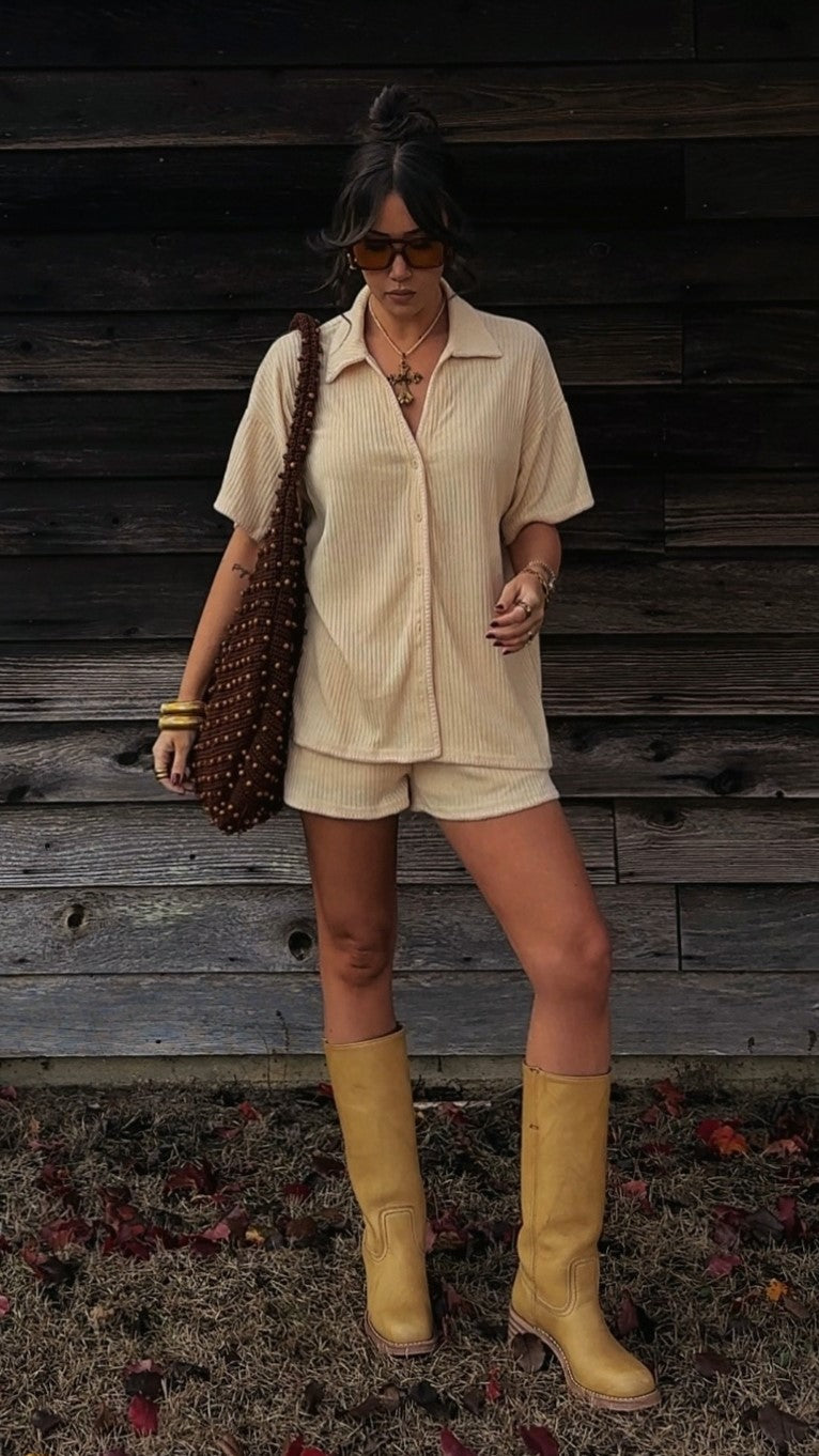 Lunivé | Eden Knit Top and Shorts Set